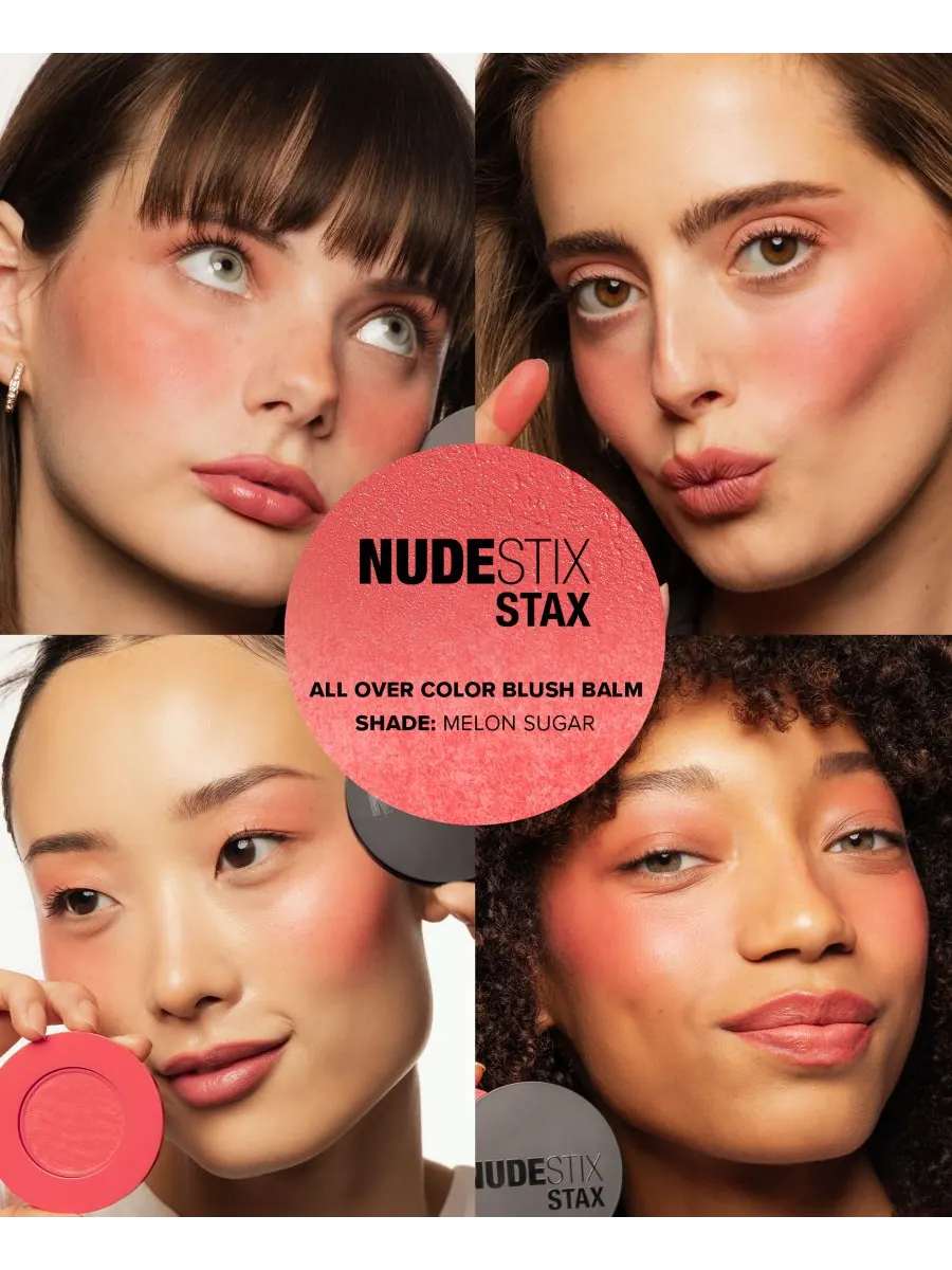 Бальзам-румяна Stax All Over Color Blush Balm NUDESTIX, цвет melon sugar — изображение 3 из 10