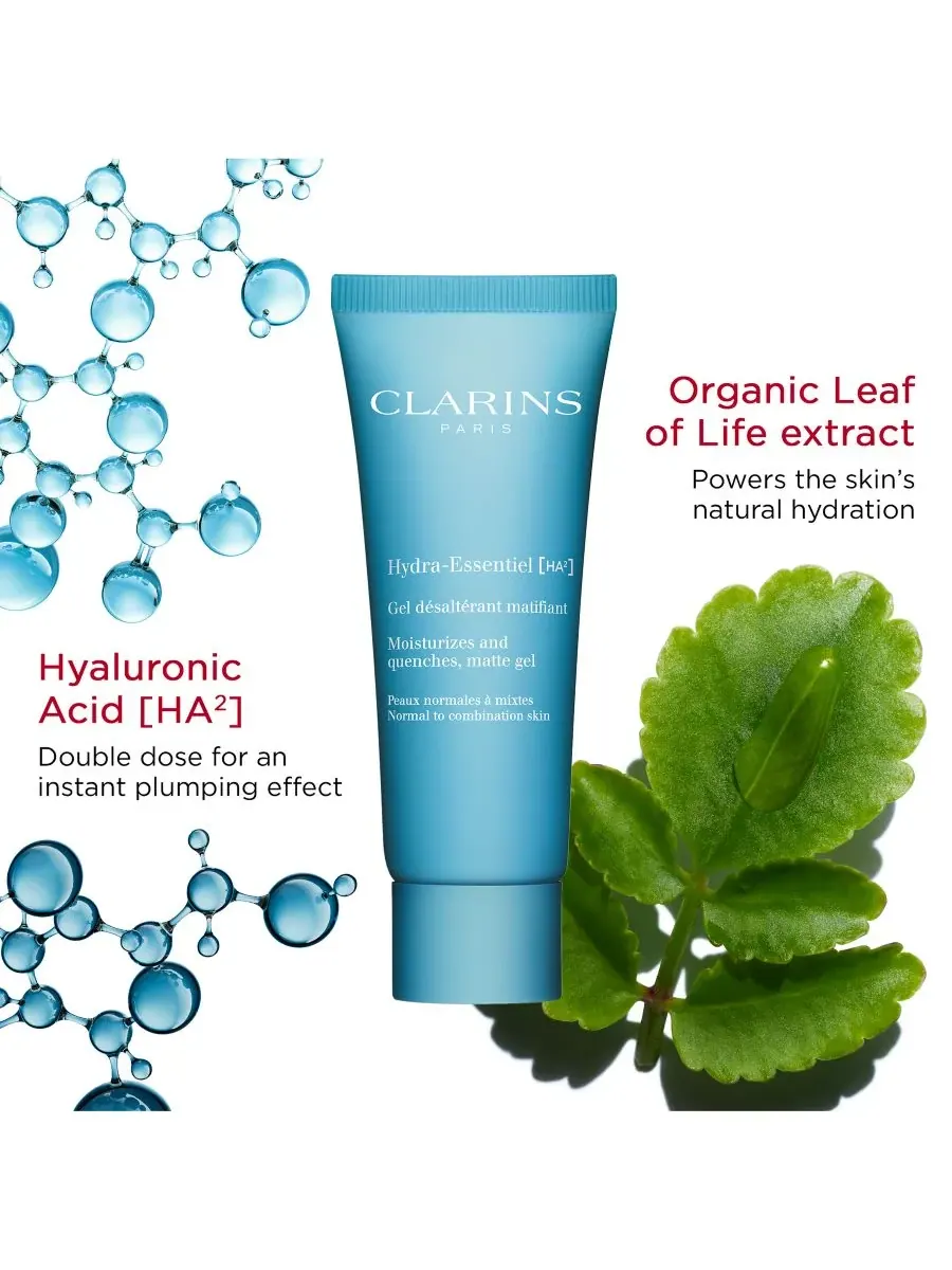 Крем для лица Clarins — Матирующий гель Hydra-Essentiel с двойной гиалуроновой кислотой — изображение 3 из 6