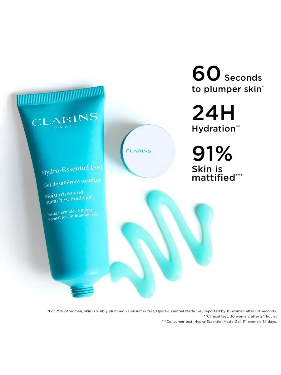 Крем для лица Clarins — Матирующий гель Hydra-Essentiel с двойной гиалуроновой кислотой — изображение 4 из 6