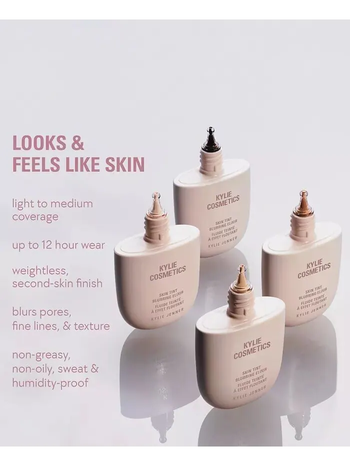 Тональный крем Skin Tint Blurring Elixir, 1 унция Kylie Cosmetics, цвет 2.5N (light with neutral — изображение 7 из 10