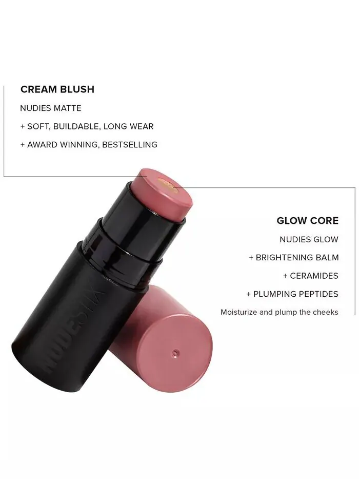Румяна Nudies Matte + Glow Core по всему лицу, 0,2 унции Nudestix, цвет Magenta Magic (Cool Fuchsia — изображение 9 из 10