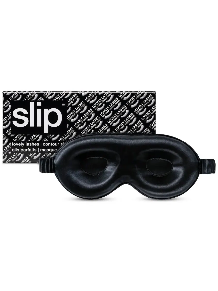 Контурная маска для сна из чистого шелка Pure Silk Contour Sleep Mask Slip — черный