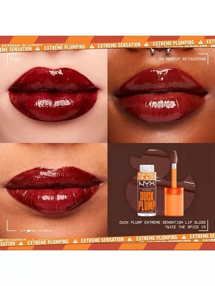 Блеск для губ Duck Plump Nyx Professional Makeup, цвет Twice The Spice — изображение 5 из 7