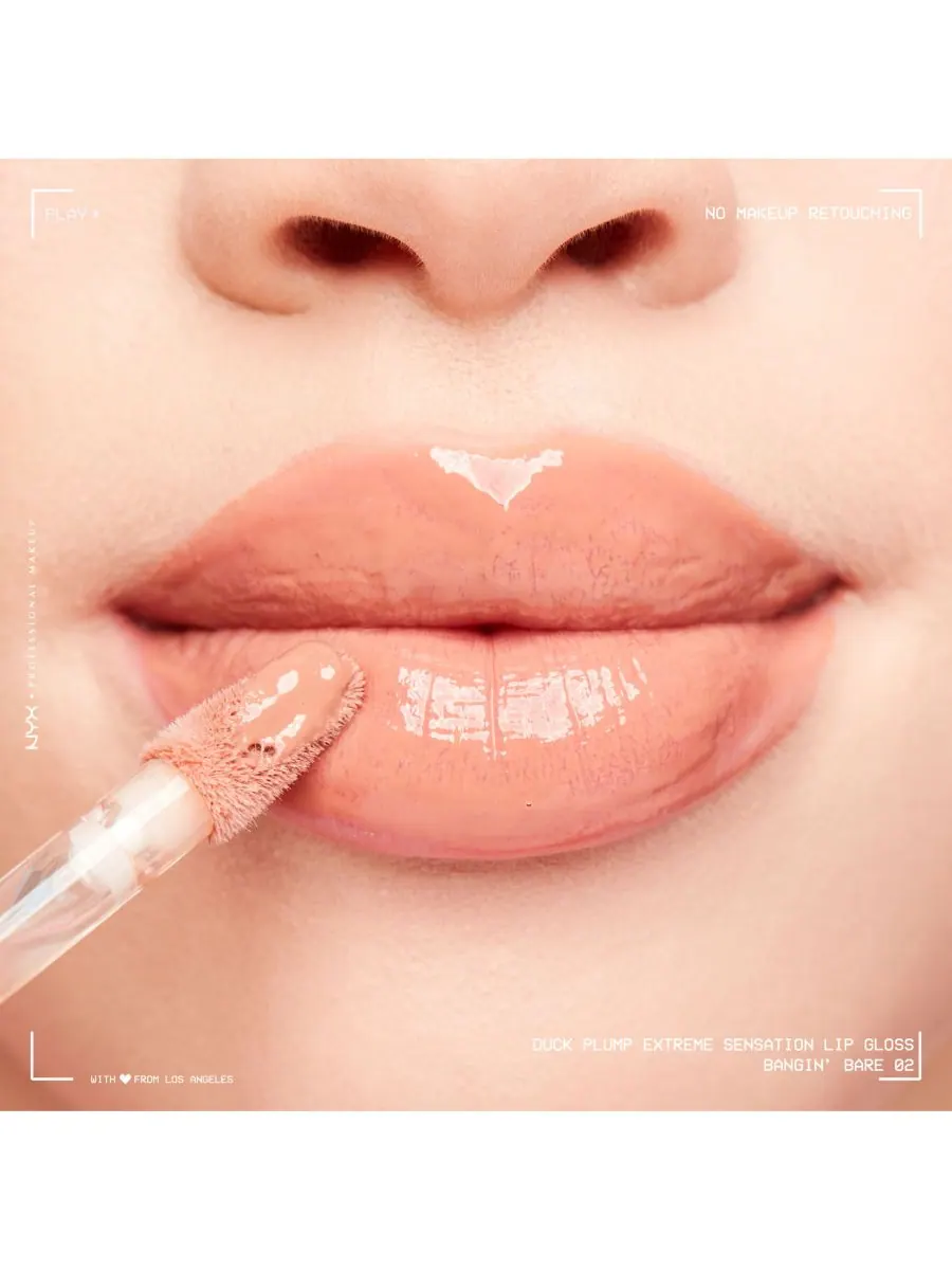 Блеск для губ Duck Plump NYX Professional Makeup, цвет bangin bare — изображение 4 из 8