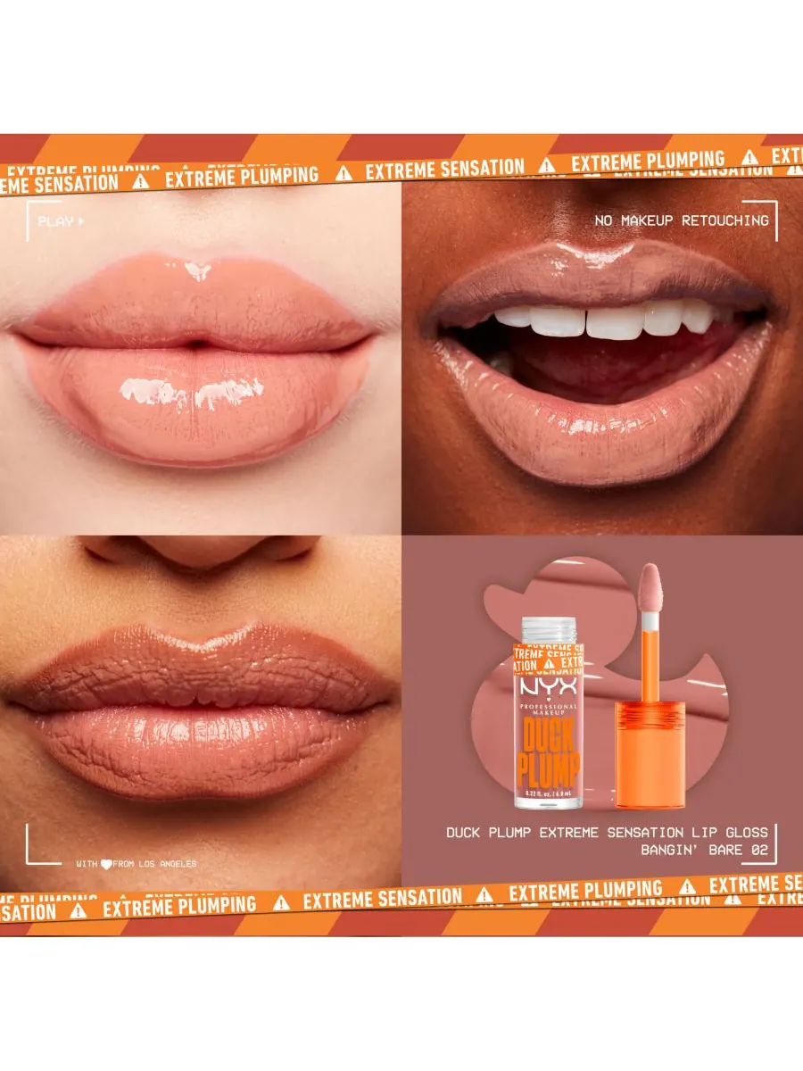 Блеск для губ Duck Plump NYX Professional Makeup, цвет bangin bare — изображение 6 из 8