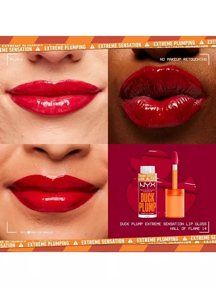 Блеск для губ Duck Plump Nyx Professional Makeup, цвет Hall Of Flame — изображение 4 из 6