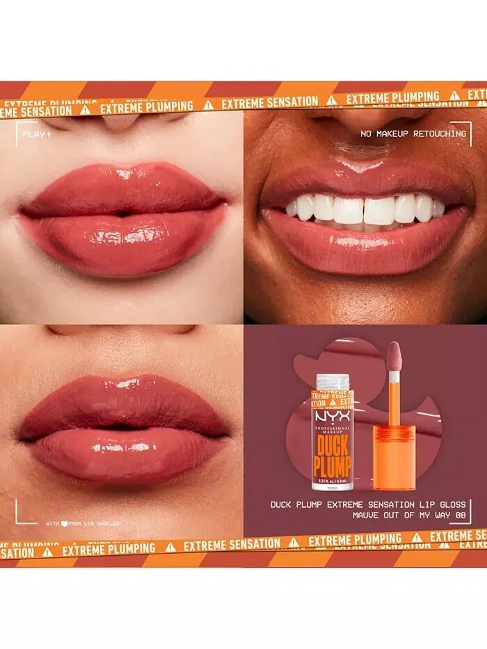 Блеск для губ Duck Plump Nyx Professional Makeup, цвет Mauve Out Of My Way — изображение 6 из 8