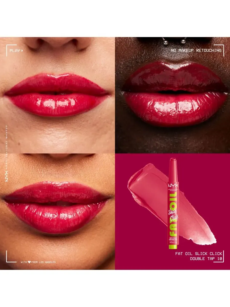 Fat Oil Slick Click NYX Professional Makeup, Double Tap (Raspberry) — изображение 4 из 10