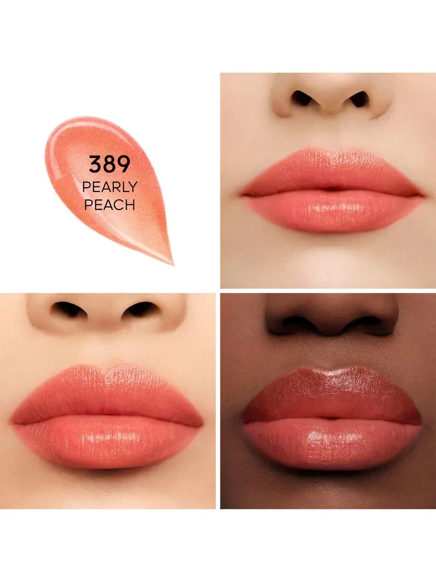 Бальзам для губ KissKiss Bee Glow GUERLAIN, 389 - Pearly Peach — изображение 2 из 10