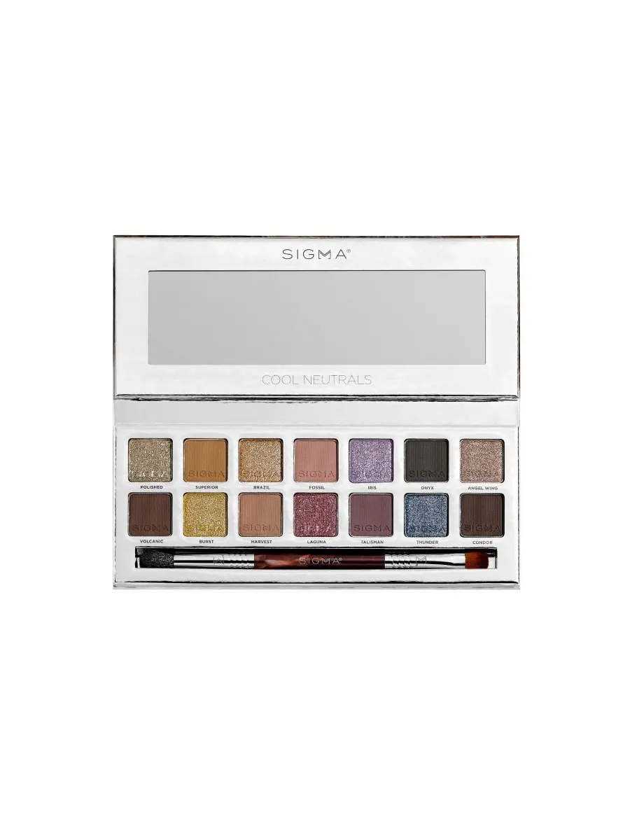Палитра теней для век холодных нейтральных оттенков Sigma Beauty, — мульти