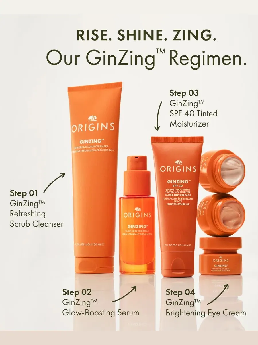 Осветляющий крем для век с витамином C и ниацинамидом Ginzing Brightening Cool Mini, 4.5 г Origins — изображение 4 из 8