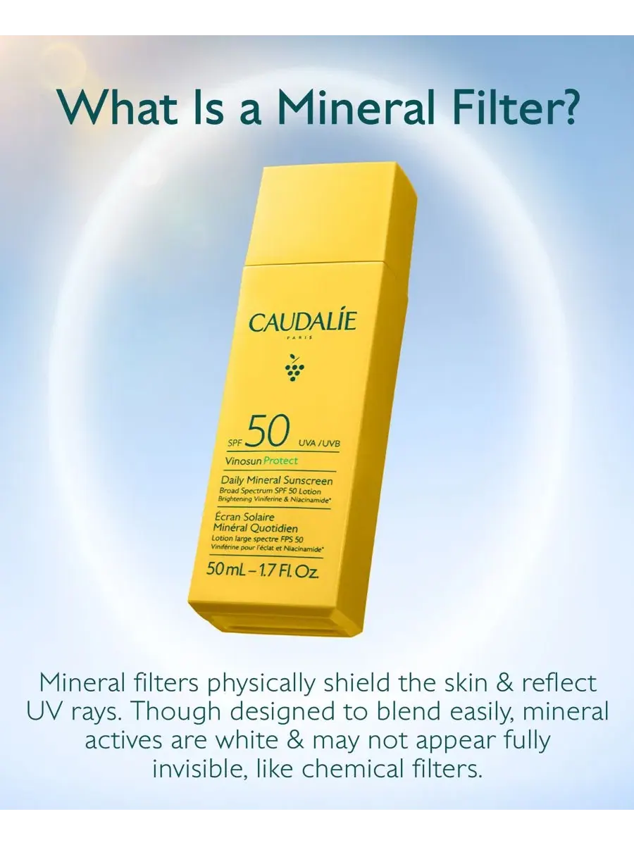 Набор сыворотка и солнцезащитный крем SPF 50, 30 мл + 30 мл, Vinoperfect Caudalie — изображение 7 из 10