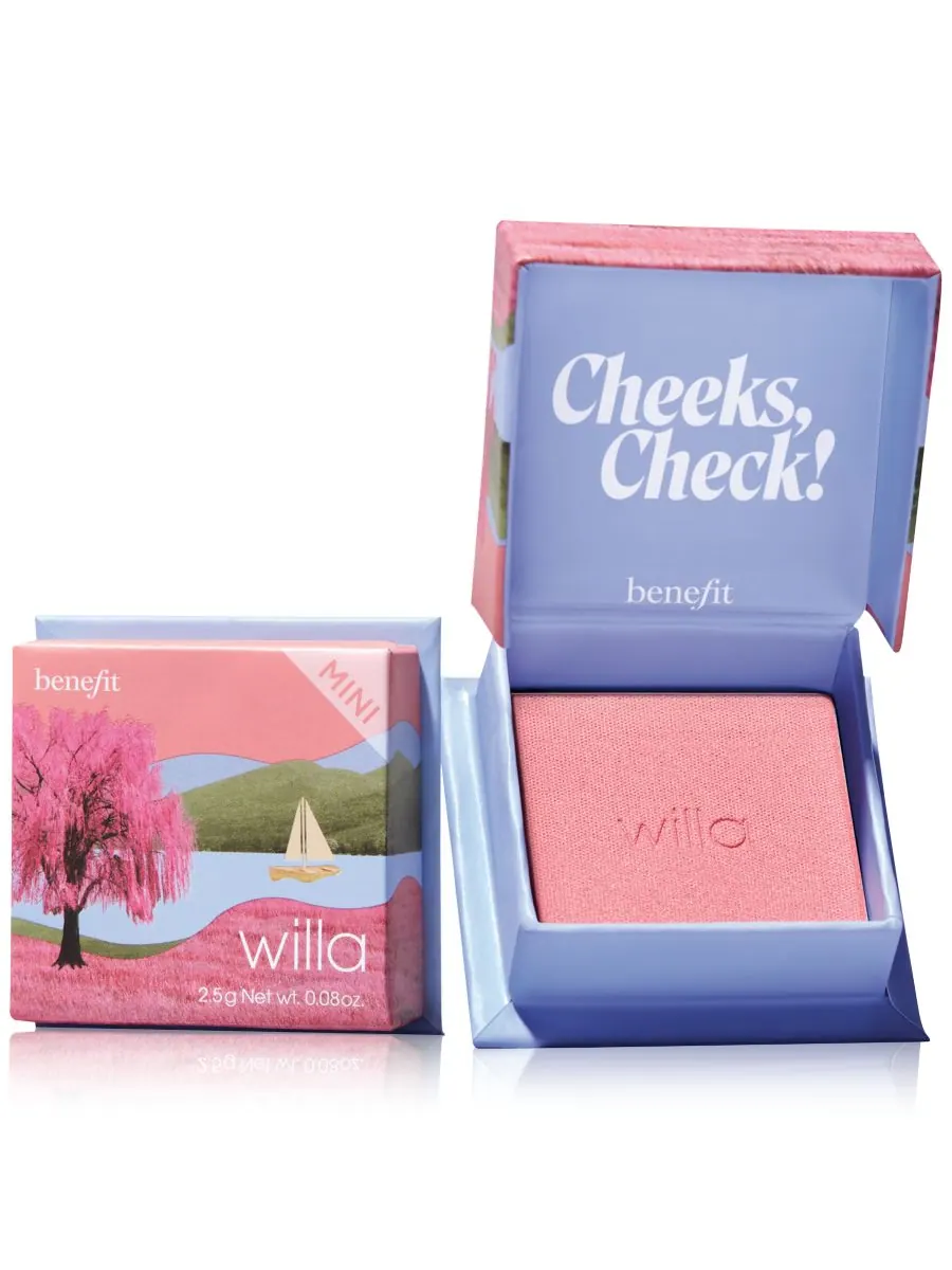 Мини-румяна WANDERful World Silky-Soft Powder Blush Benefit Cosmetics, — мульти