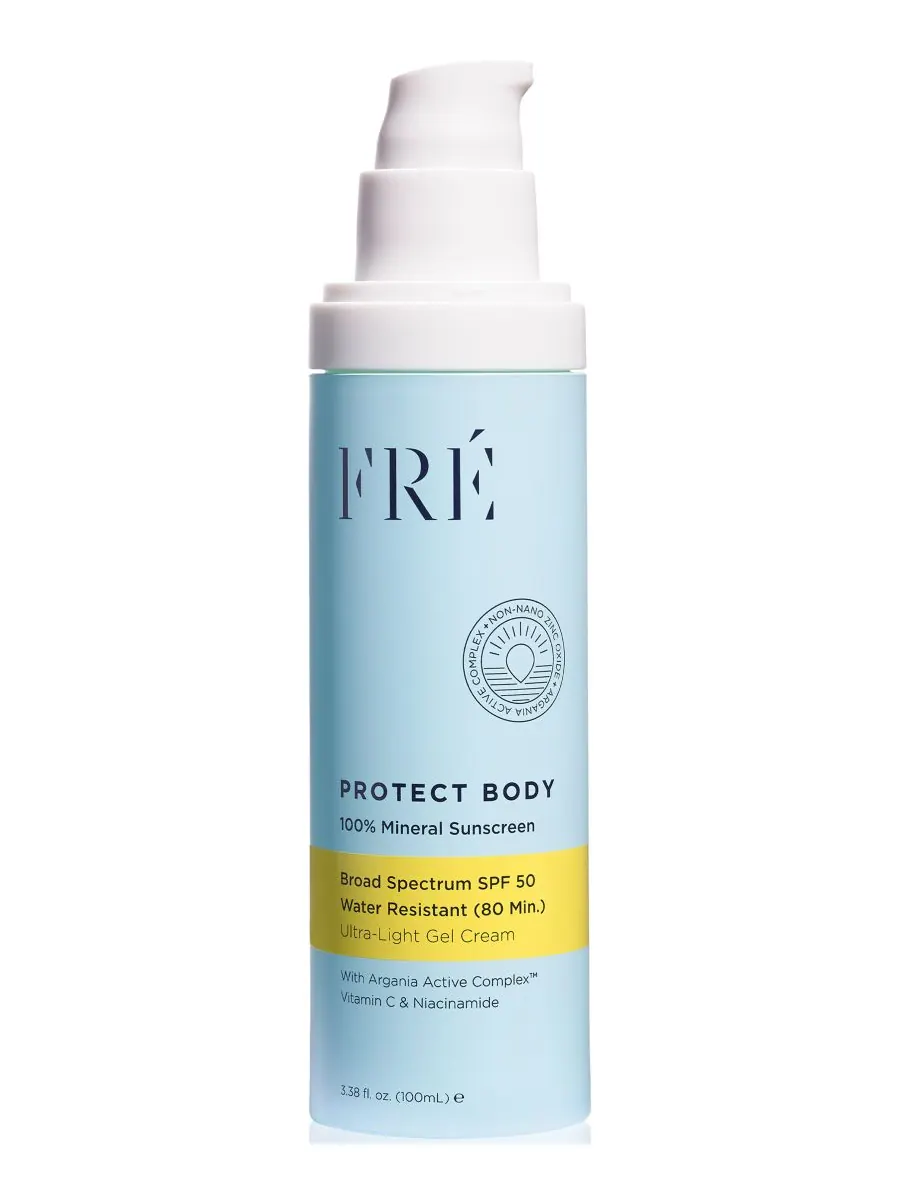 Солнцезащитный крем для тела PROTECT BODY 100% Mineral Sunscreen SPF 50, 3,38 унции FRE, — мульти