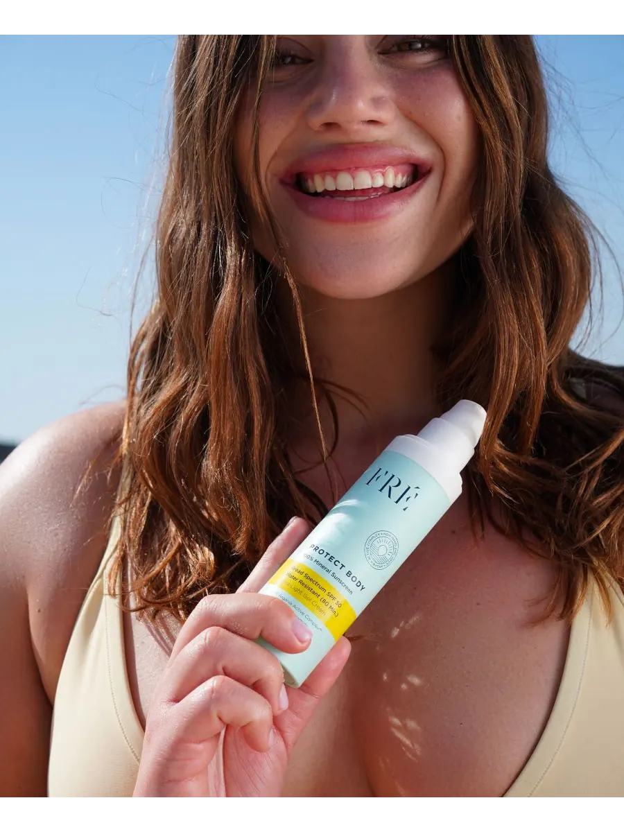 Солнцезащитный крем для тела PROTECT BODY 100% Mineral Sunscreen SPF 50, 3,38 унции FRE, — изображение 5 из 6