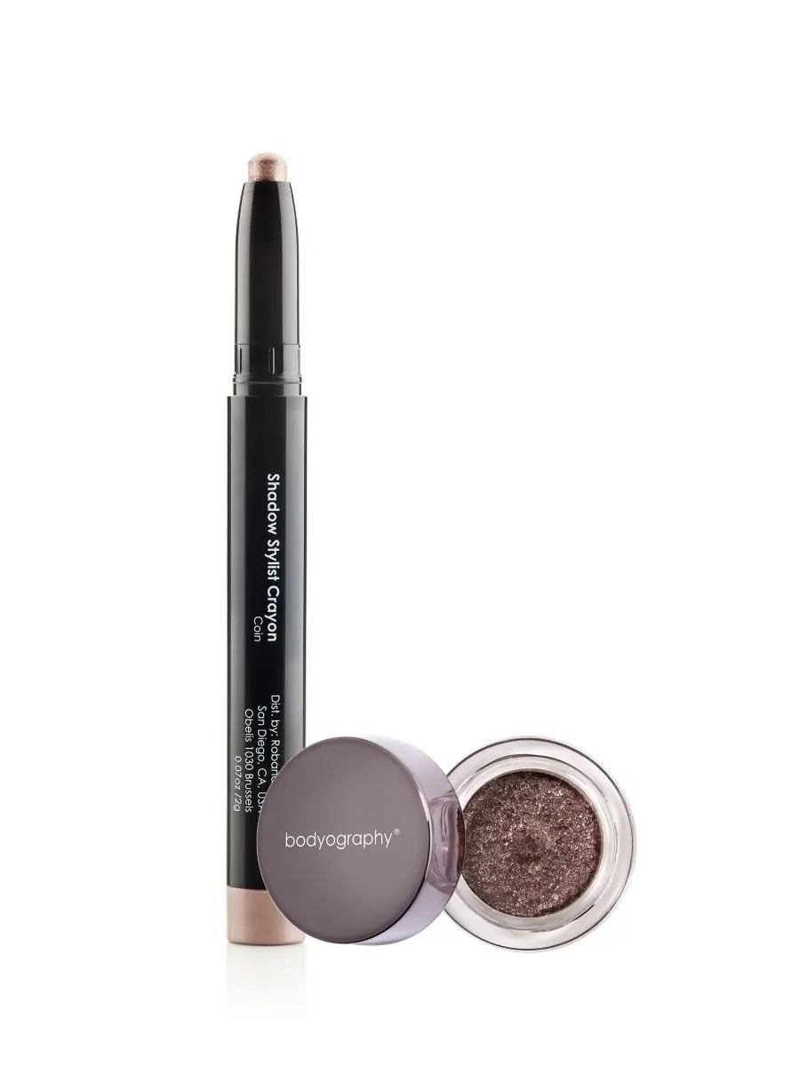 Набор теней для век Shadow Stylist Crayon and Glitter Eye shadow Bundle Bodyography — коричневый