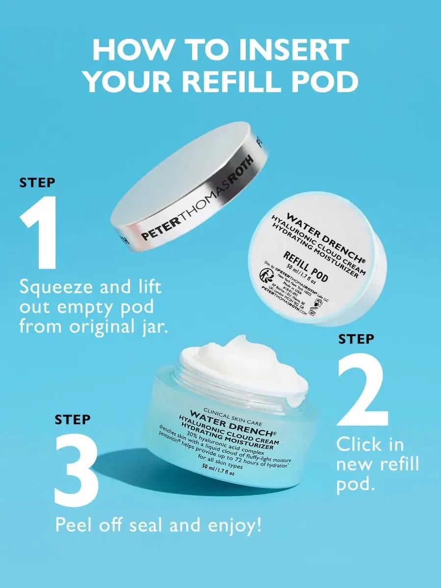 Крем для лица Peter Thomas Roth — Сменный картридж для увлажняющего крема Water Drench Hyaluronic — изображение 5 из 7