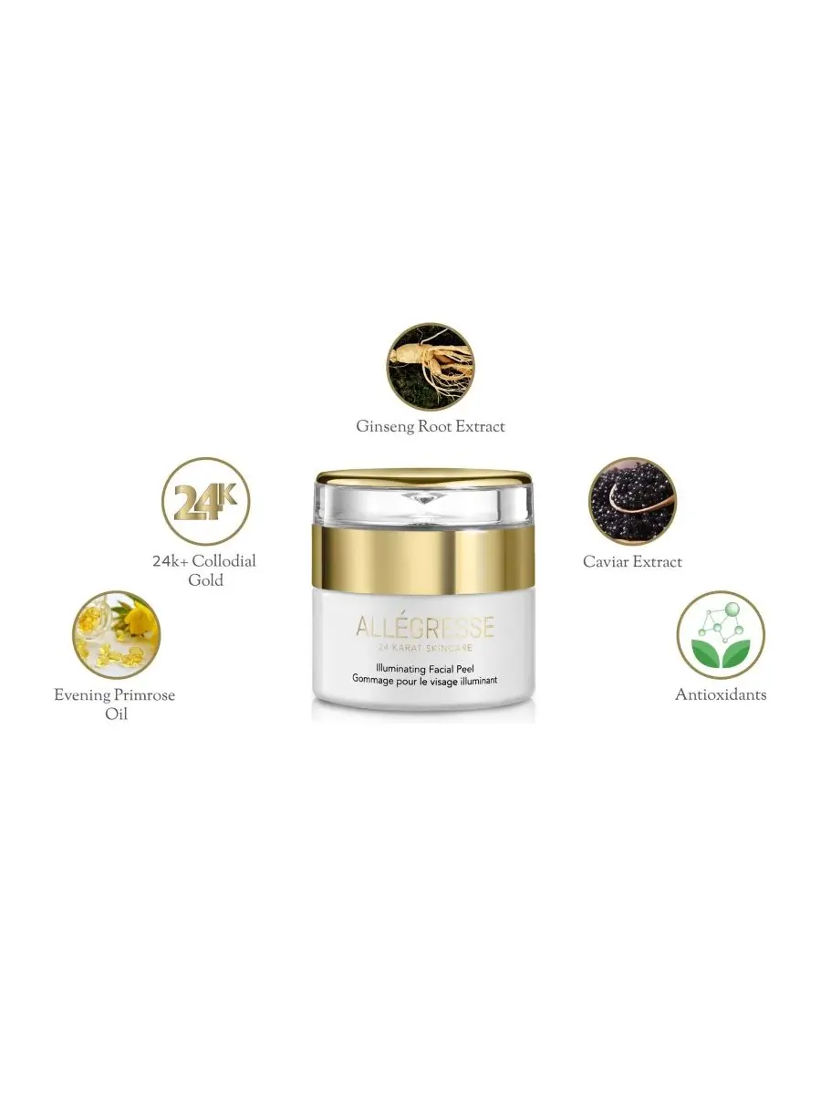 Пилинг Allegresse 24 Karat Skin Care — Осветляющий для лица 24K, 48 мл — изображение 3 из 3
