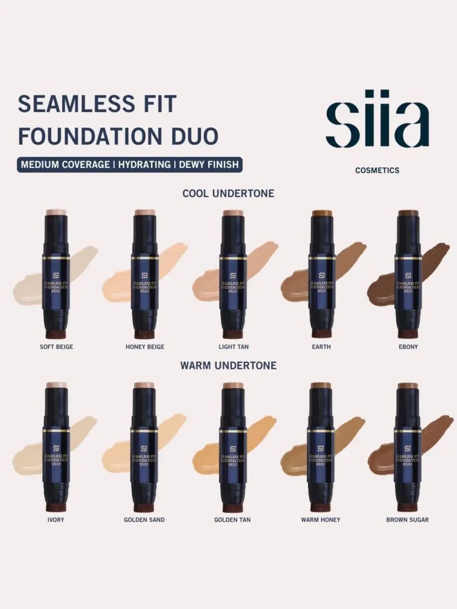 Тональный крем Seamless Fit Foundation Duo SIIA Cosmetics — изображение 5 из 10