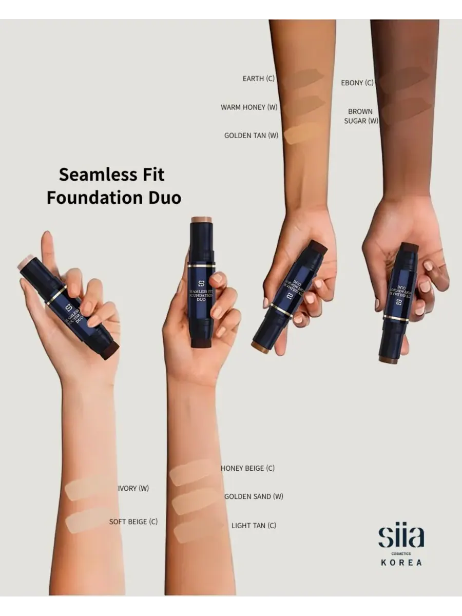 Тональный крем Seamless Fit Foundation Duo SIIA Cosmetics — изображение 6 из 10