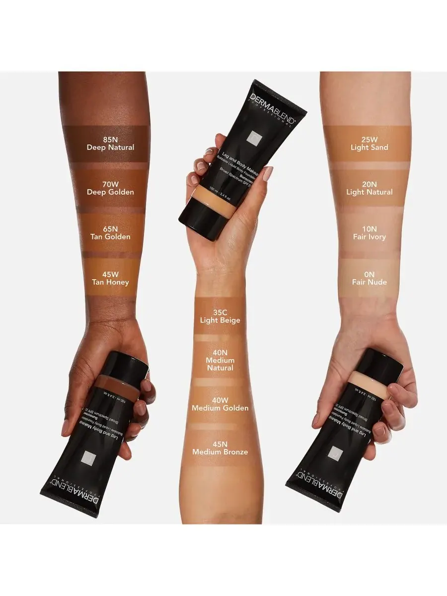 Leg And Body Makeup, 3.4 fl. oz Dermablend, Fair Nude 0N — изображение 6 из 9