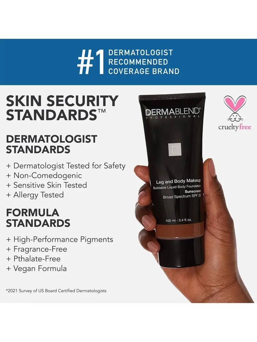Leg And Body Makeup, 3.4 fl. oz Dermablend, 35C — изображение 5 из 9