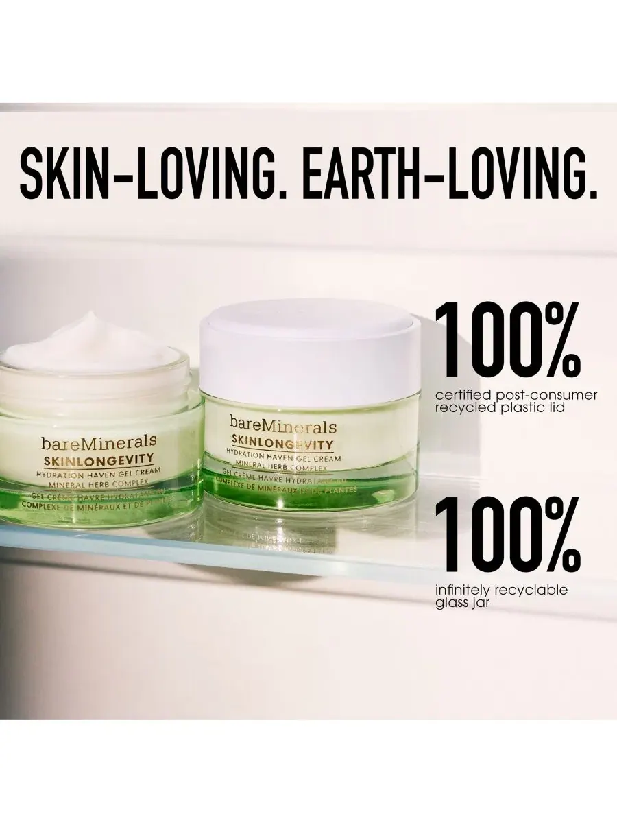 Гель-крем для лица с ниацинамидом SKINLONGEVITY Hydration Haven bareMinerals, 50 мл — изображение 7 из 11