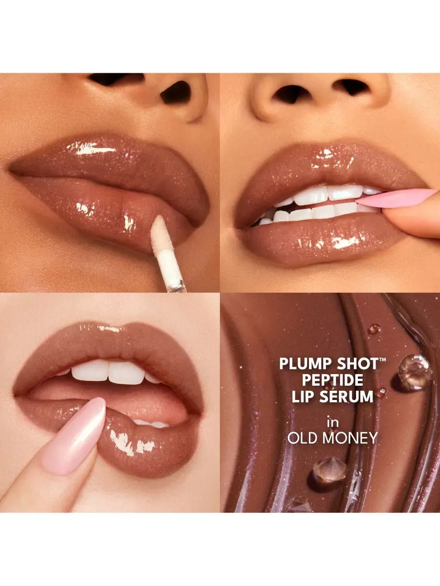 Блеск для губ с пептидами, 4 мл, Shimmer Buxom Cosmetics, Sheer Chocolate Shimmer — изображение 3 из 7