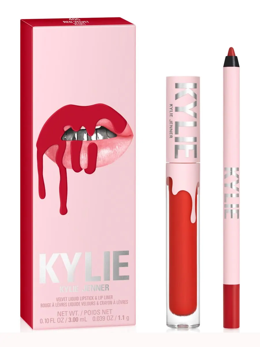 Набор из 2 бархатных помад Kylie Cosmetics — красный