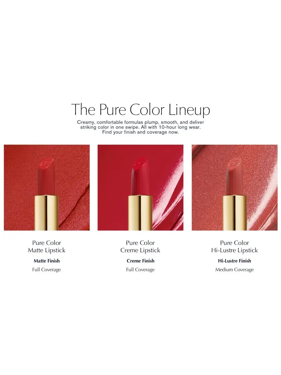 Estée Lauder Pure Color Стойкая кремовая помада, увлажняющая, сатиновое покрытие — изображение 10 из 10