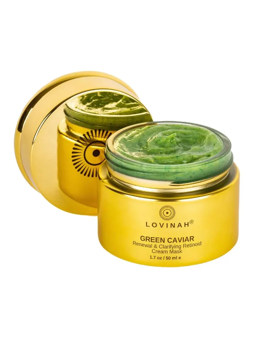 Маска для лица Lovinah Skincare — Очищающая кремовая с ретинолом и экстрактом зеленой икры, 48 г — изображение 2 из 2