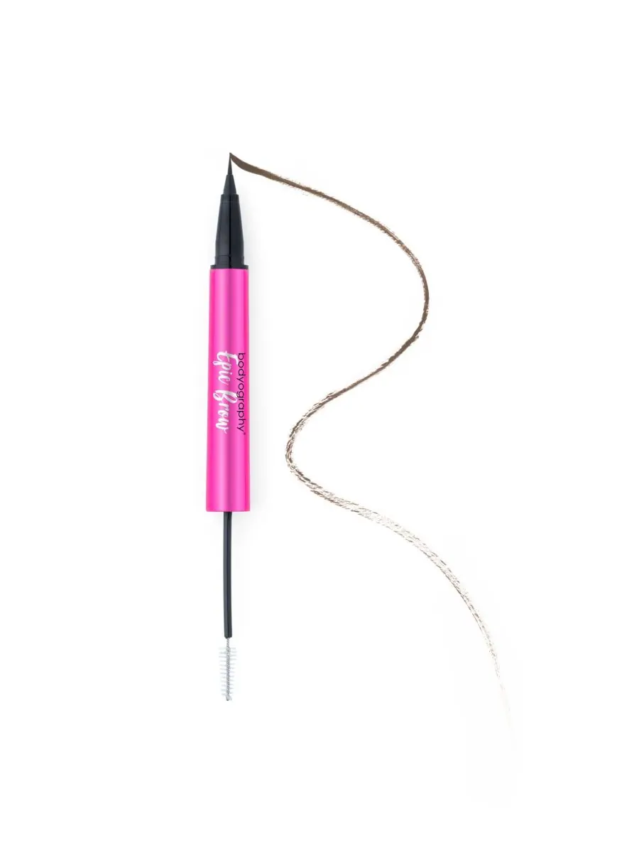 Жидкий карандаш для бровей Epic Brow Liquid Brow Definer + прозрачный гель для бровей Clear Brow — коричневый