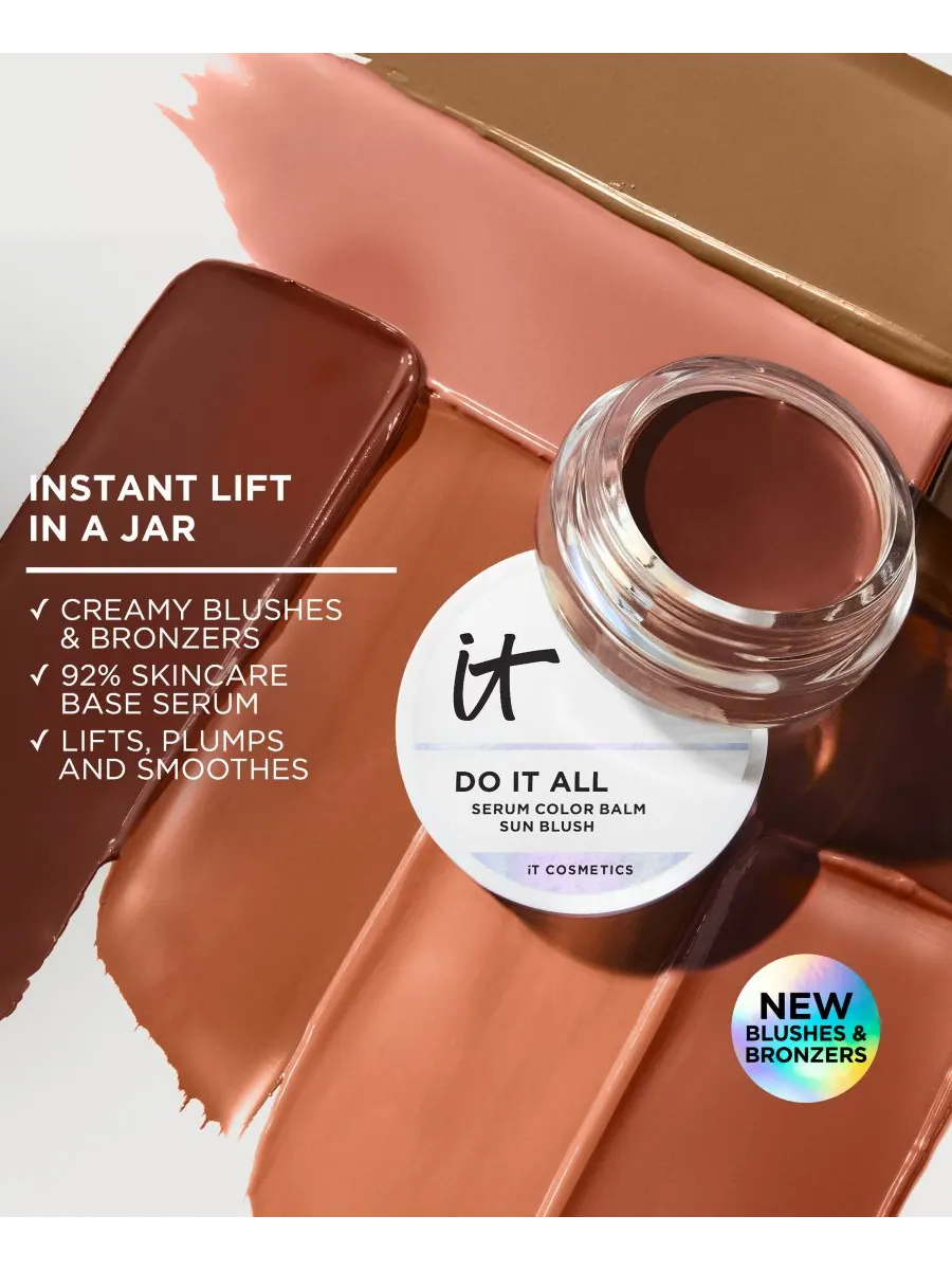 Сыворотка-бальзам для волос Do It All, солнцезащитный крем-бронзер IT Cosmetics — изображение 2 из 6