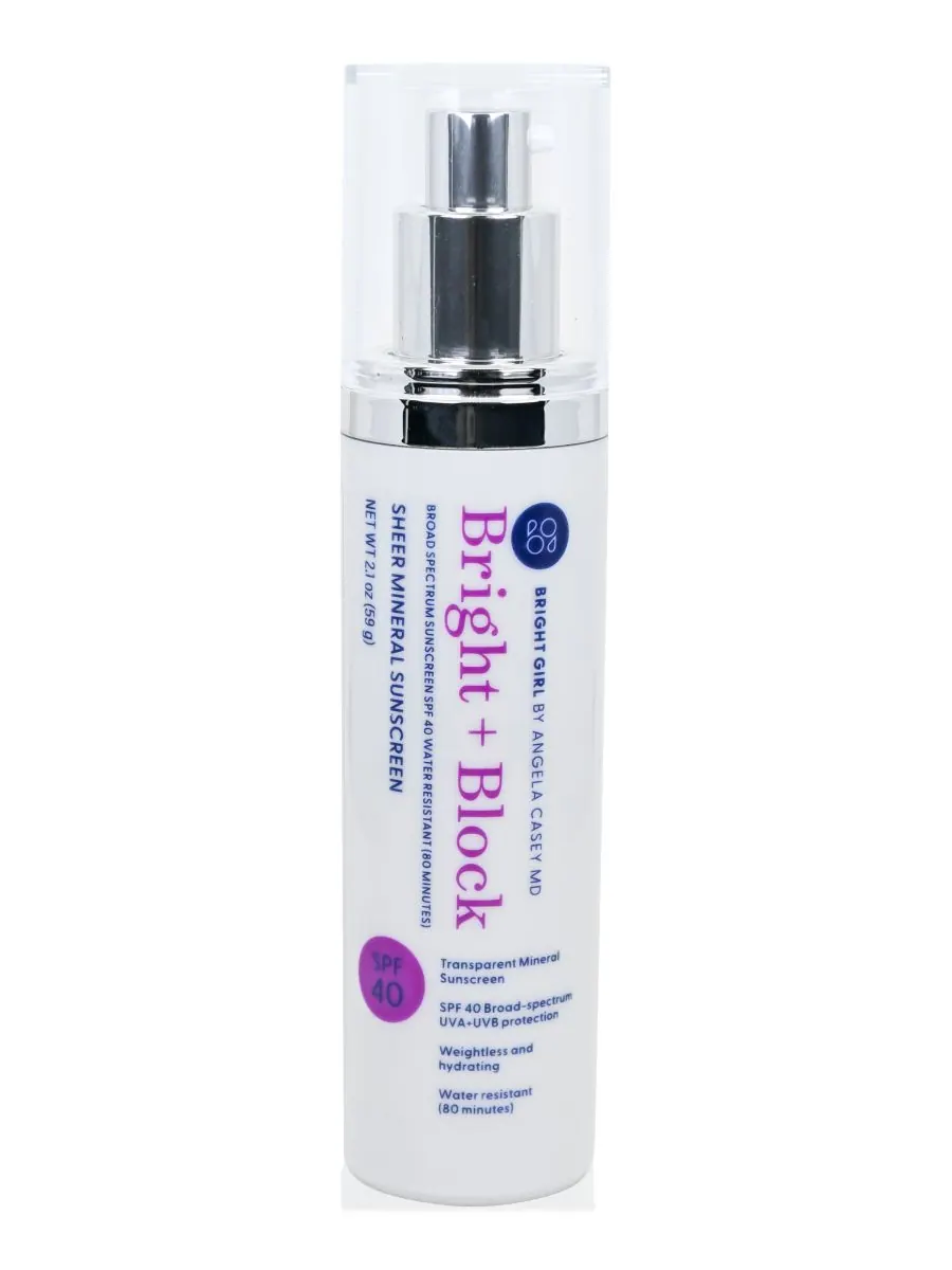 Солнцезащитный крем Bright + Block Sheer Mineral Sunscreen SPF 40, 2.1 унции Bright Girl, — мульти