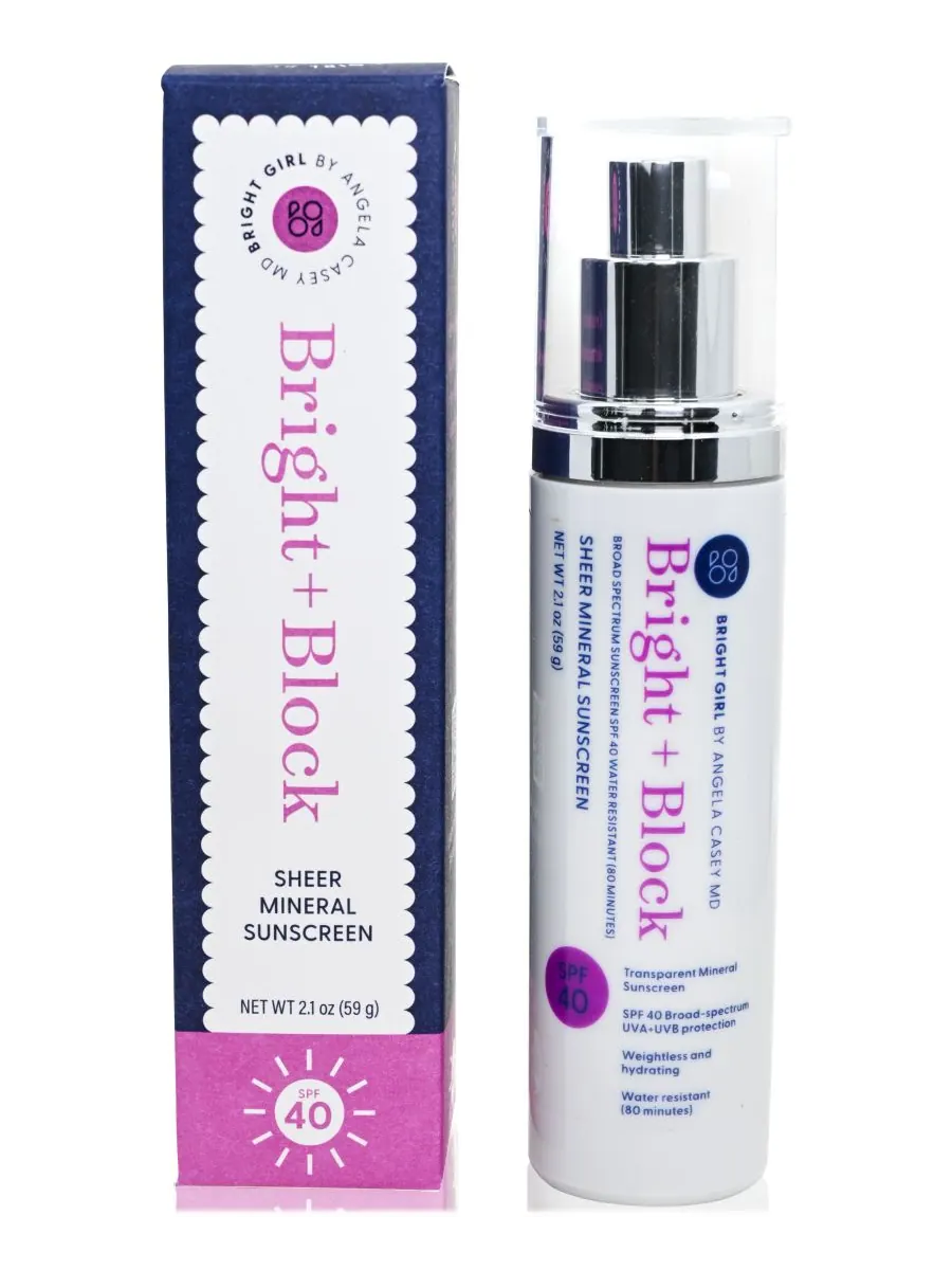 Солнцезащитный крем Bright + Block Sheer Mineral Sunscreen SPF 40, 2.1 унции Bright Girl, — изображение 2 из 2