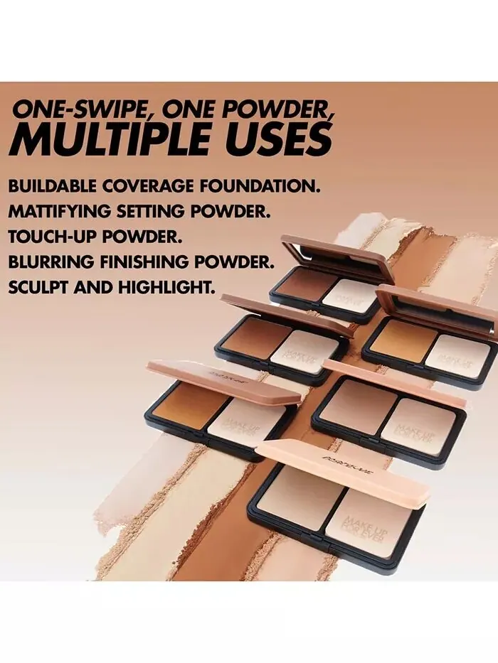 HD Skin Матовая бархатная необнаружимая стойкая размытая пудра-пудра Make Up For Ever, цвет 1R02 — изображение 11 из 11