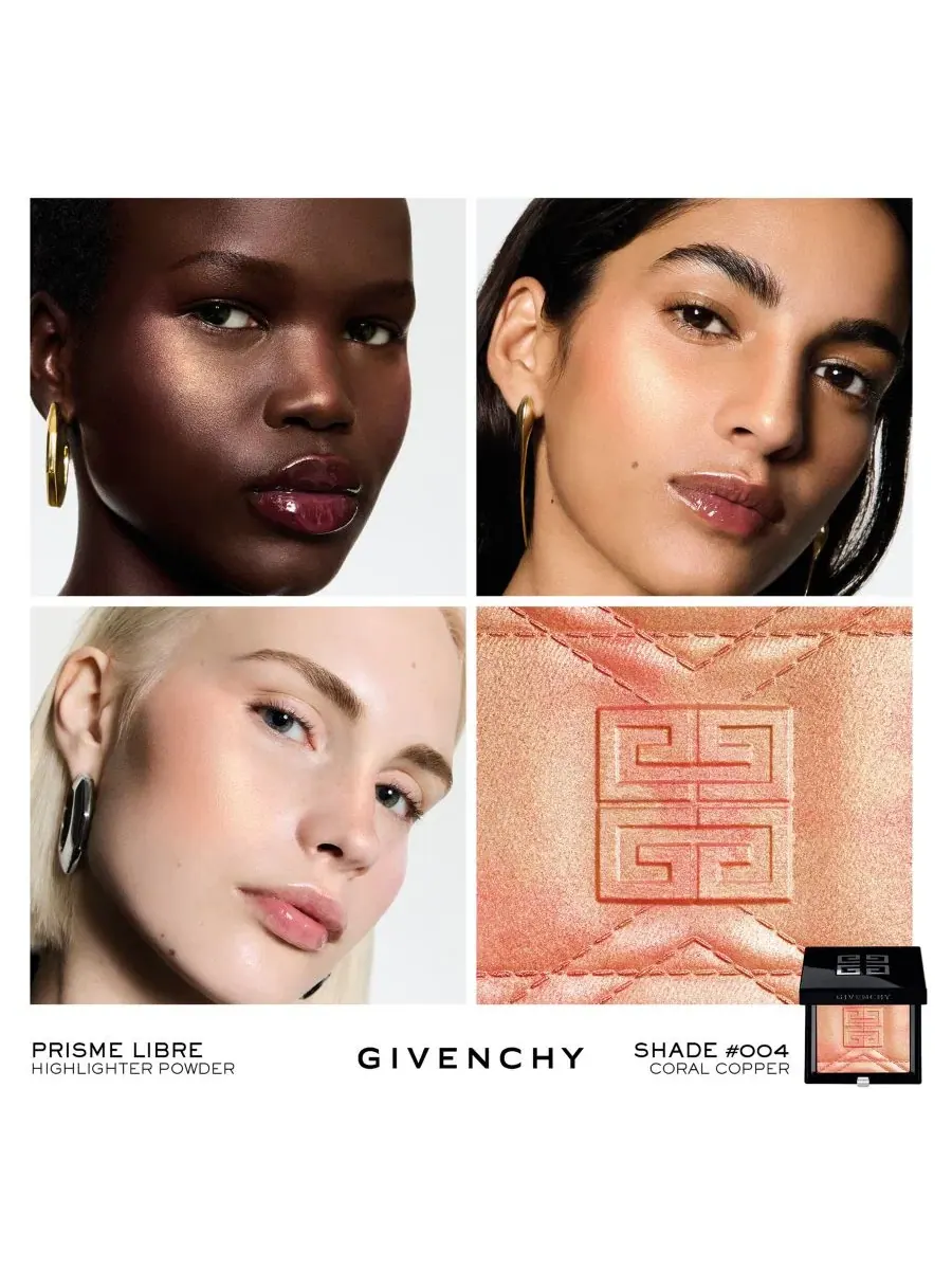 Пудра-хайлайтер Prisme Libre Strobing and Illuminating Highlighter Powder Givenchy, Coral Copper — изображение 2 из 9