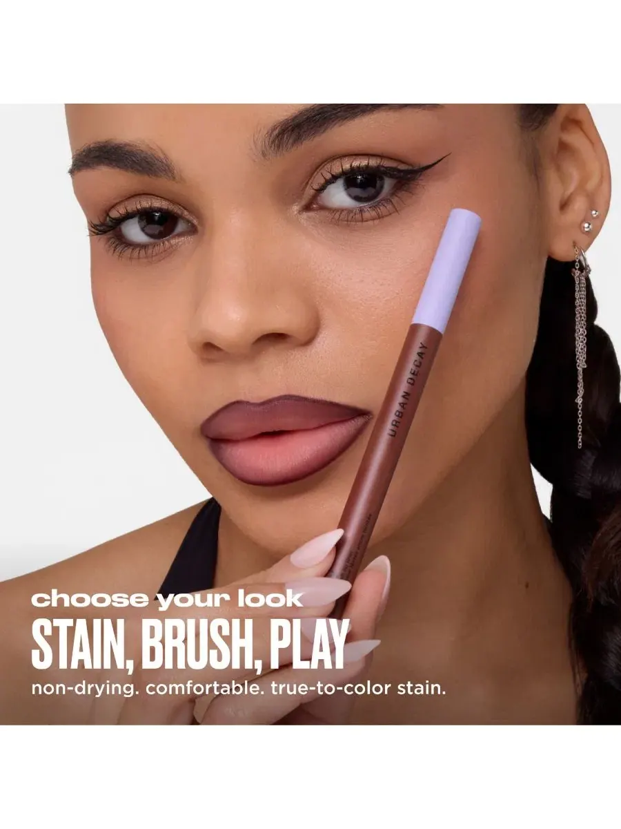 Карандаш для губ с кистью-аппликатором, тинт, Pose (Cool Mauve) Urban Decay — изображение 5 из 13