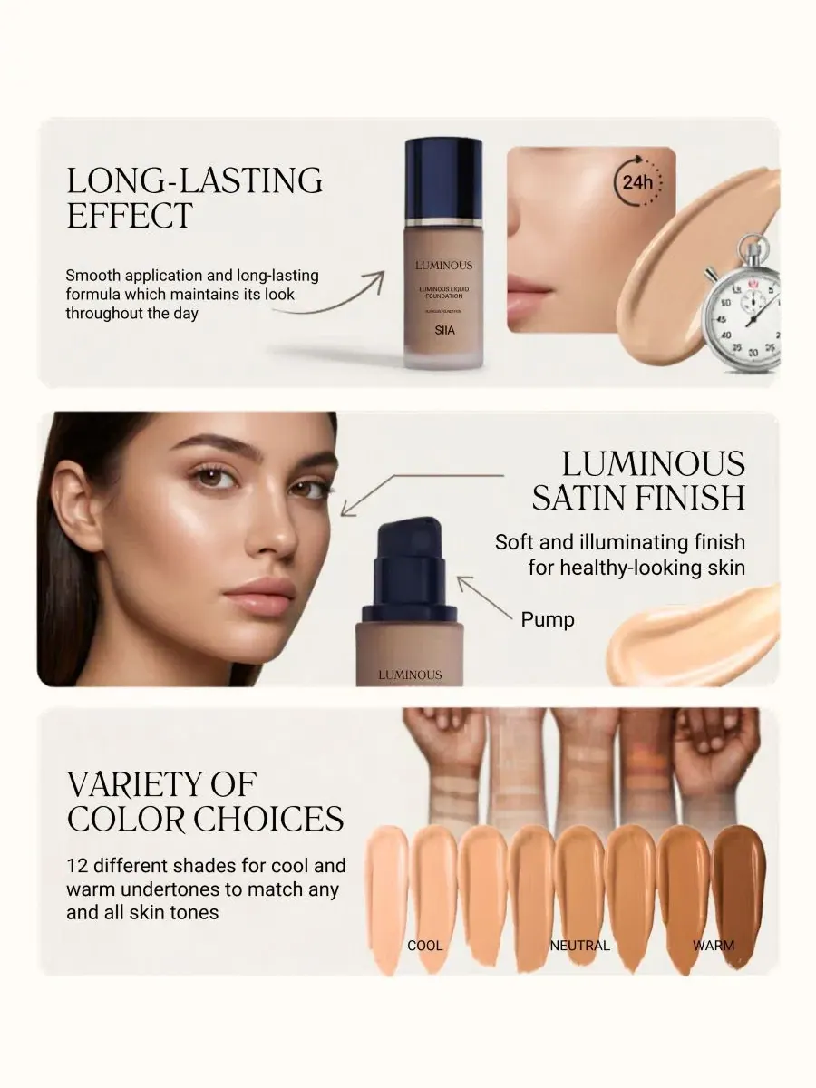 Тональный крем Luminous Longwear Liquid Foundation SIIA Cosmetics — изображение 4 из 8
