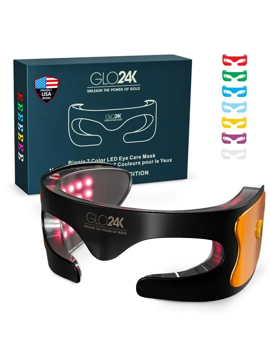 Маска для лица Glo24K — Бионическая -цветная светодиодная для ухода за глазами — мульти