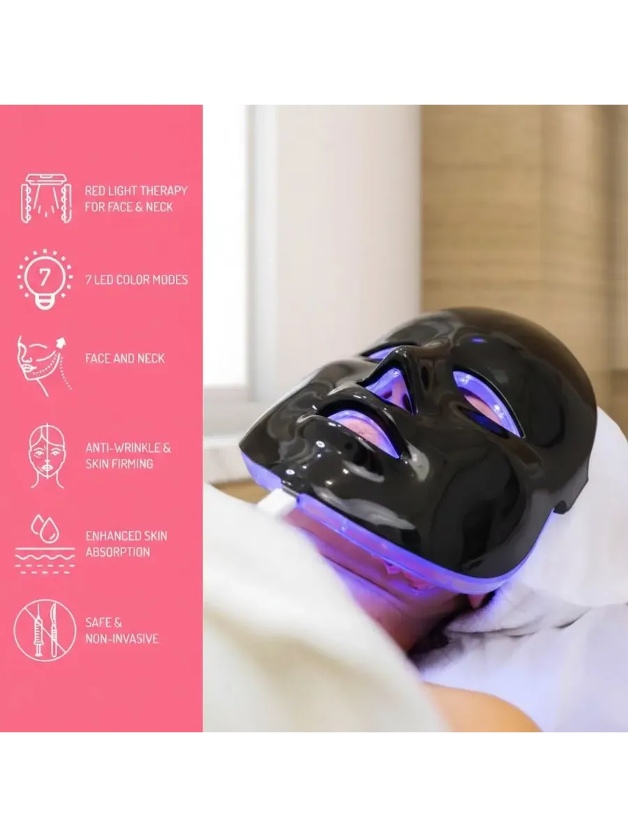 Маска для лица Pursonic — Многофункциональная светодиодная для светотерапии -в- - эффективное — изображение 2 из 3