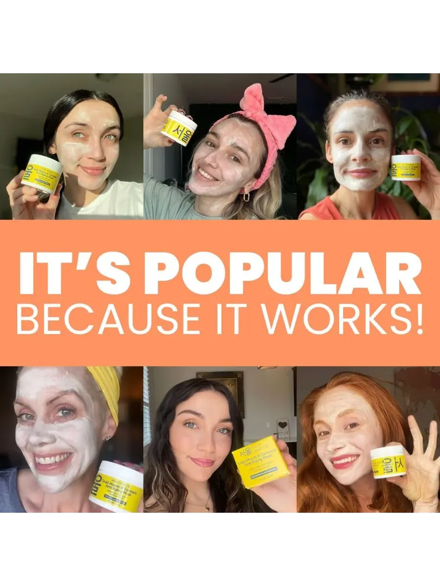Маска для лица Seoul Ceuticals — Корейская с экстрактом улиточной слизи и куркумой. K Beauty — изображение 5 из 9