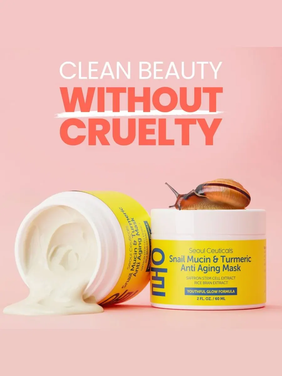 Маска для лица Seoul Ceuticals — Корейская с экстрактом улиточной слизи и куркумой. K Beauty — изображение 7 из 9