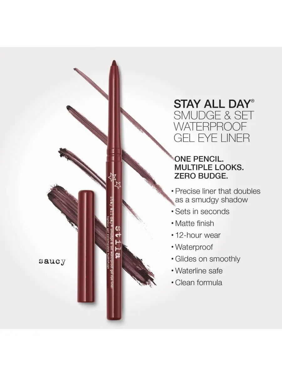 Водостойкая гелевая подводка для глаз Stay All Day Smudge & Set Stila, цвет saucy — изображение 5 из 10