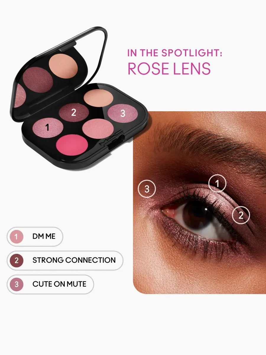 Палитра теней для век Connect In Colour - Rose Lens Mac — изображение 2 из 8