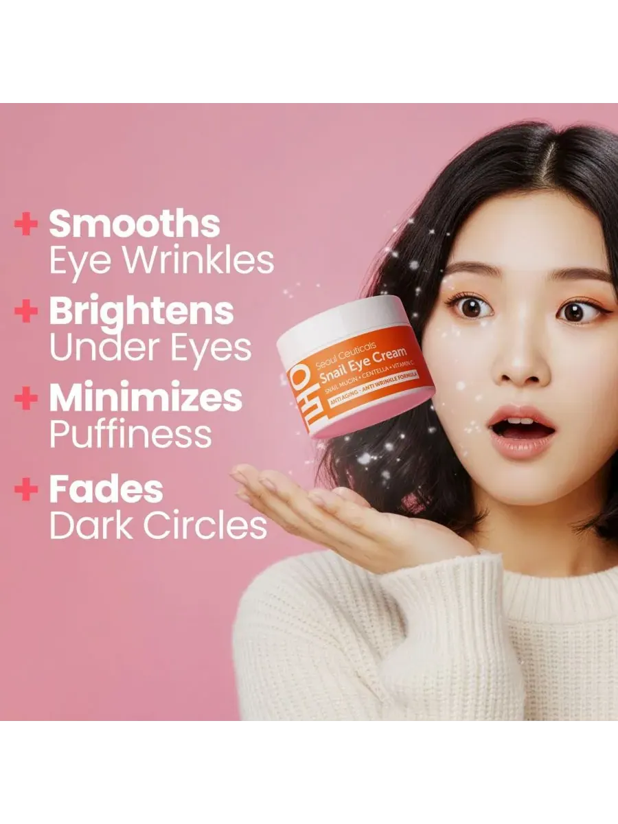 Seoul Ceuticals Корейский крем для глаз с экстрактом улиточной слизи. K Beauty Skincare — изображение 6 из 9