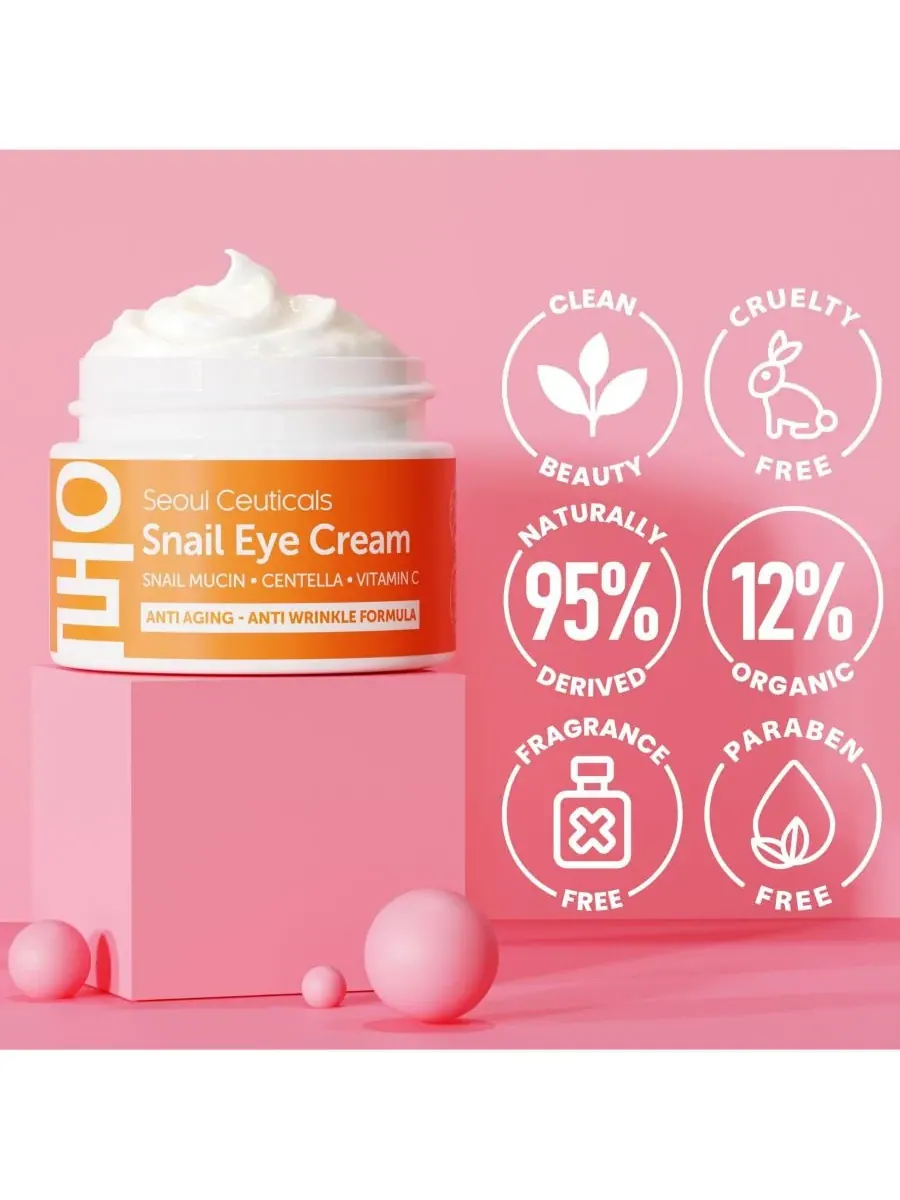Seoul Ceuticals Корейский крем для глаз с экстрактом улиточной слизи. K Beauty Skincare — изображение 7 из 9