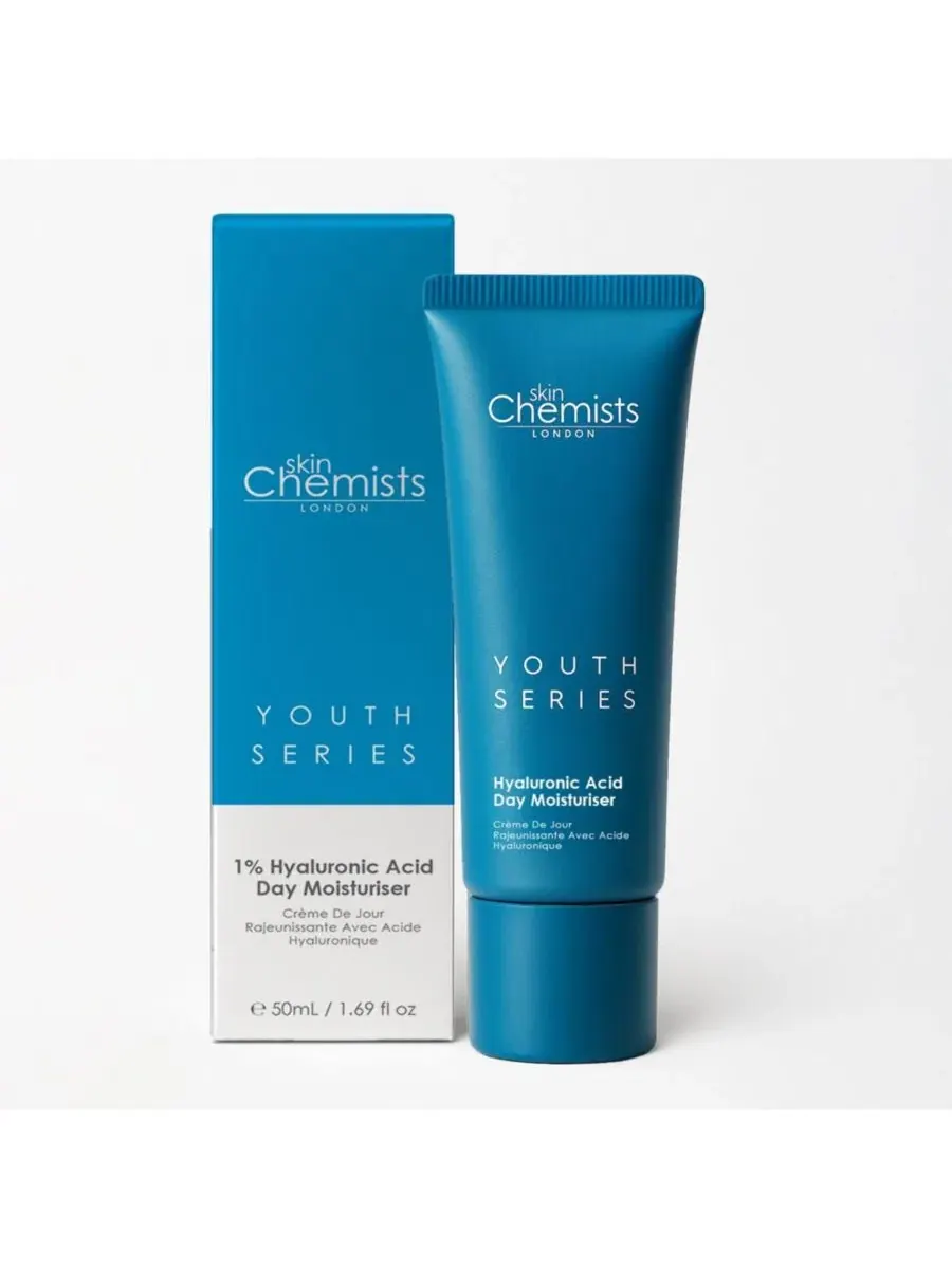 Крем для лица Skinchemists — Дневной увлажняющий с % гиалуроновой кислотой, , синий, 50 мл — изображение 2 из 5