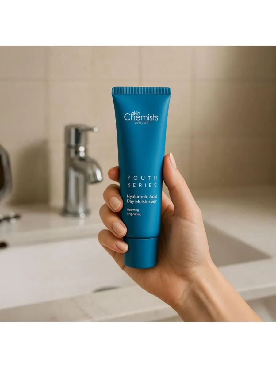 Крем для лица Skinchemists — Дневной увлажняющий с % гиалуроновой кислотой, , синий, 50 мл — изображение 4 из 5