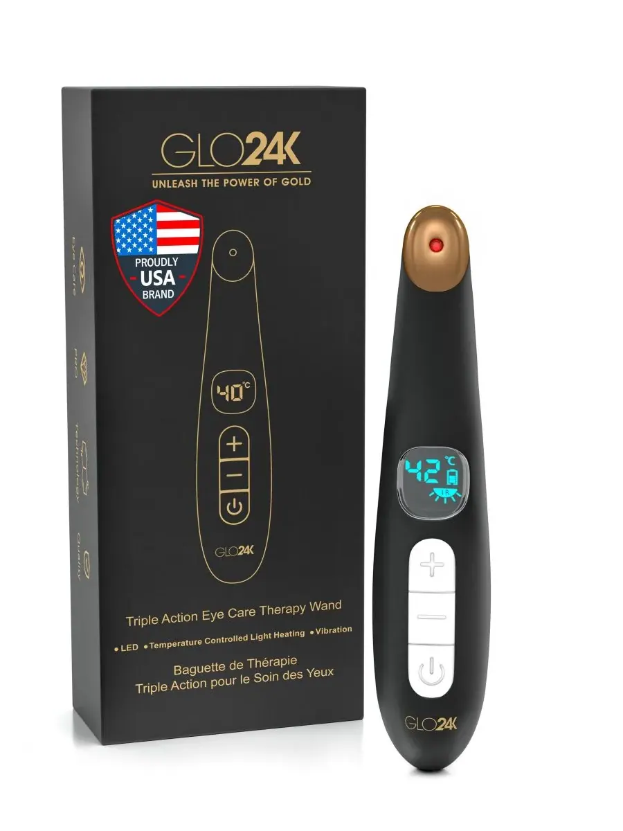 Терапевтический аппликатор для глаз тройного действия, 1 шт GLO24K — черный